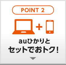 auひかりとセットでおトク！