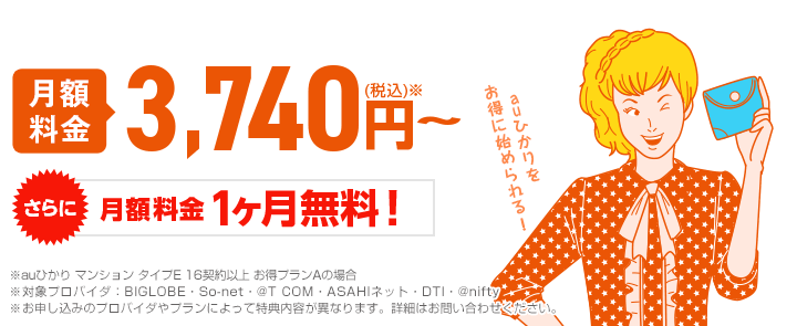 月額料金3,740円(税込)～※