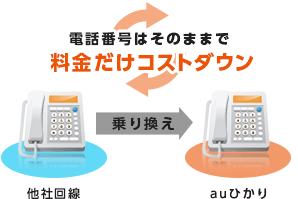 電話番号そのままで料金だけコストダウン