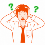 困った男性のイラスト
