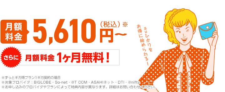 月額料金5,610円~※