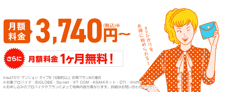 月額料金3,740円(税込)~※